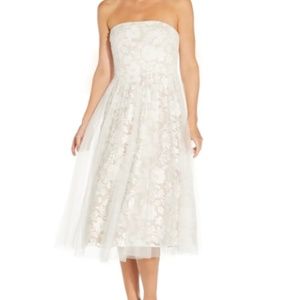 AIDAN BY AIDAN MATTOX Strapless Lace Fit-&-Flare Dress